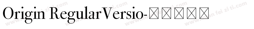 Origin RegularVersio字体转换